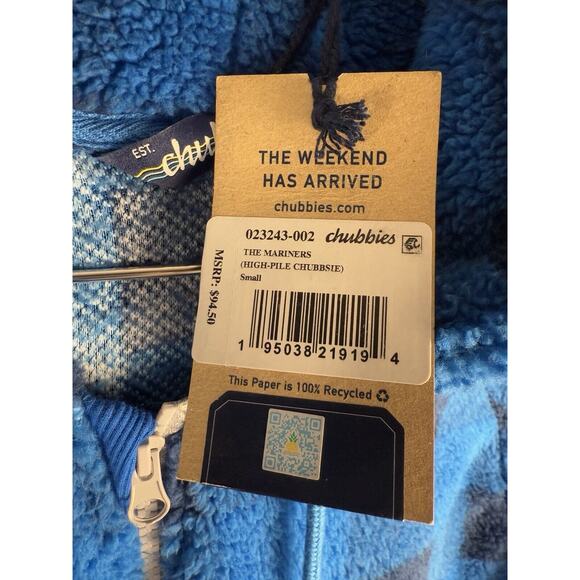 Chubbies Fleece The Mariners High Pile Chubbsie Men’s Size Small NWT Retail $95 - Picture 6 of 8